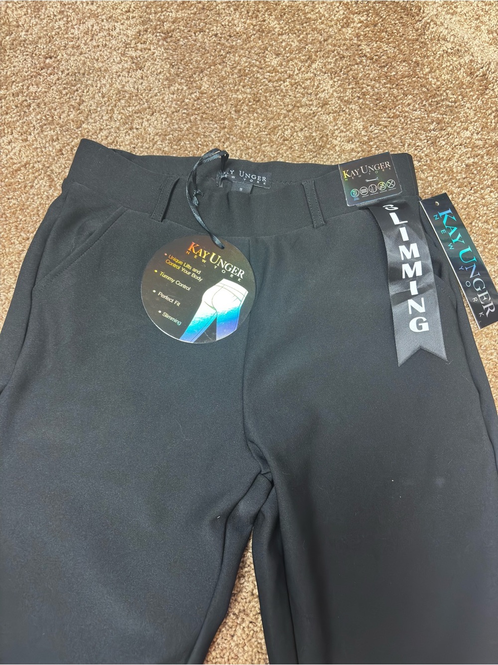 Kay Unger Black Slimming Pull-On Dress Pants - Picture 3 of 7